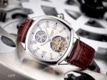 Cartier Drive de Tourbillon Men Watch Ss Brown Leather Band